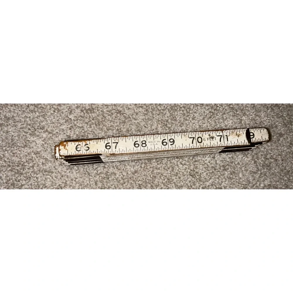 Vintage Stanley Handyman No 96F Folding Zig Zag Rule 6 Foot Wood Ruler USA Made - Picture 5 of 6